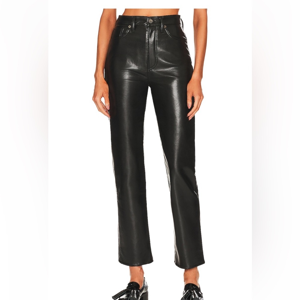 Agolde Black Straight Leg Pants